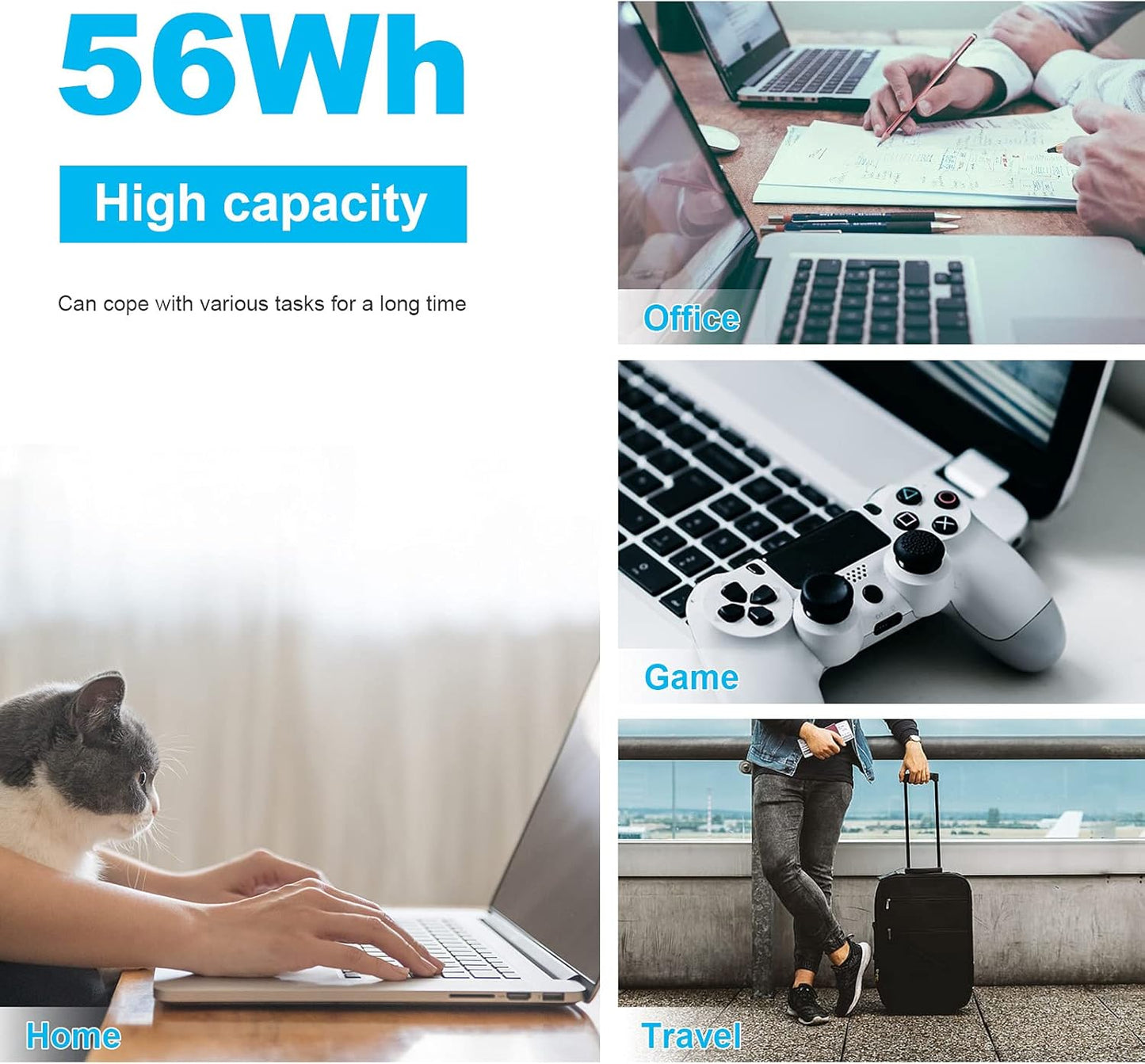 HP Spectre X360 Replacement Battery 11.4V 56Wh 3-Cell Li-ion for G1/G2 Series - Yalz Store