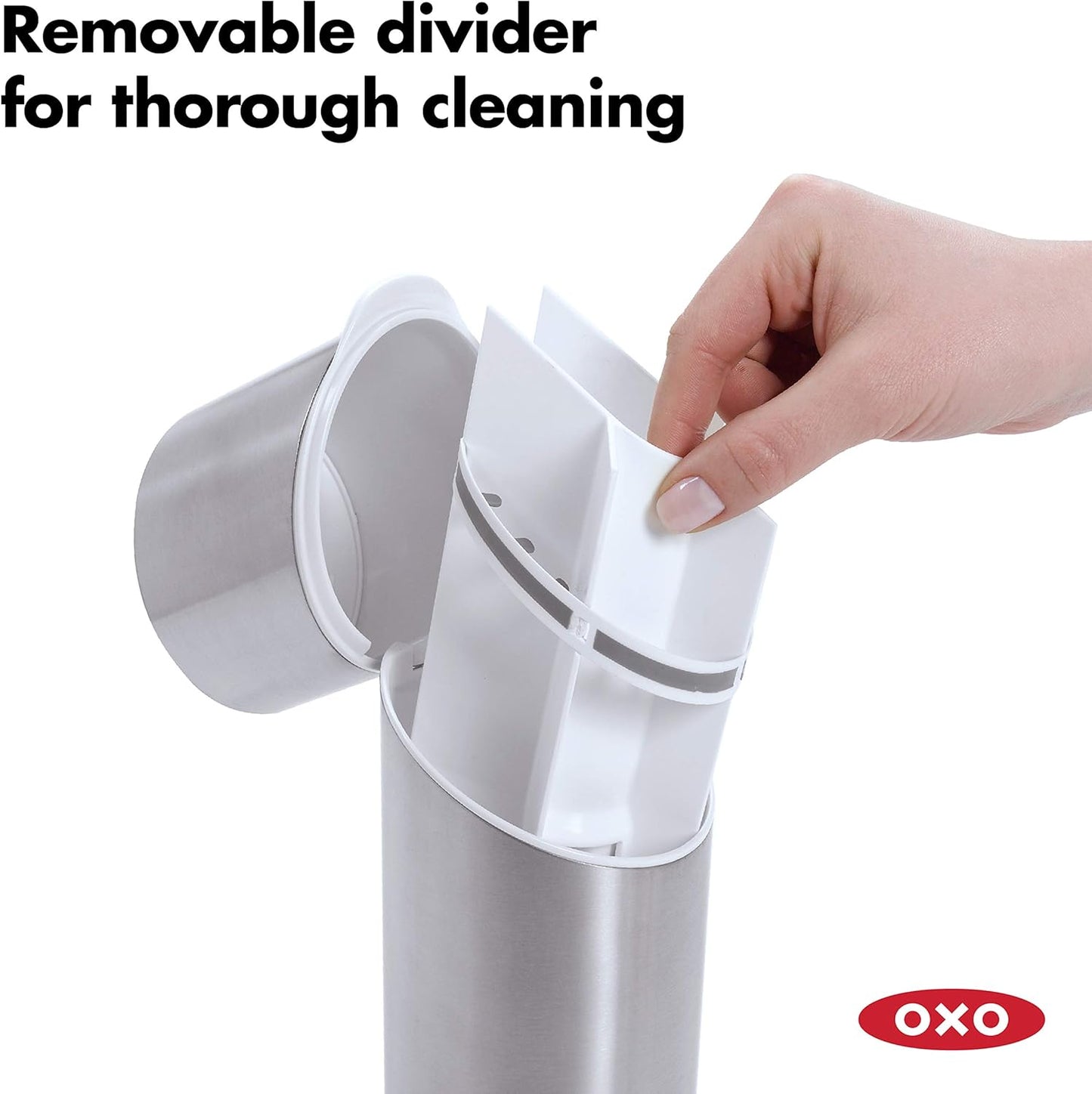 OXO Good Grips Stainless Steel Toothbrush Organizer 9.75 Inch