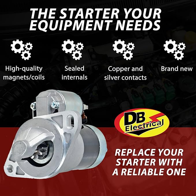 DB Electrical 410-44027 Starter for John Deere Yanmar Tractor Utv 1435 4100 18.5-26Hp
