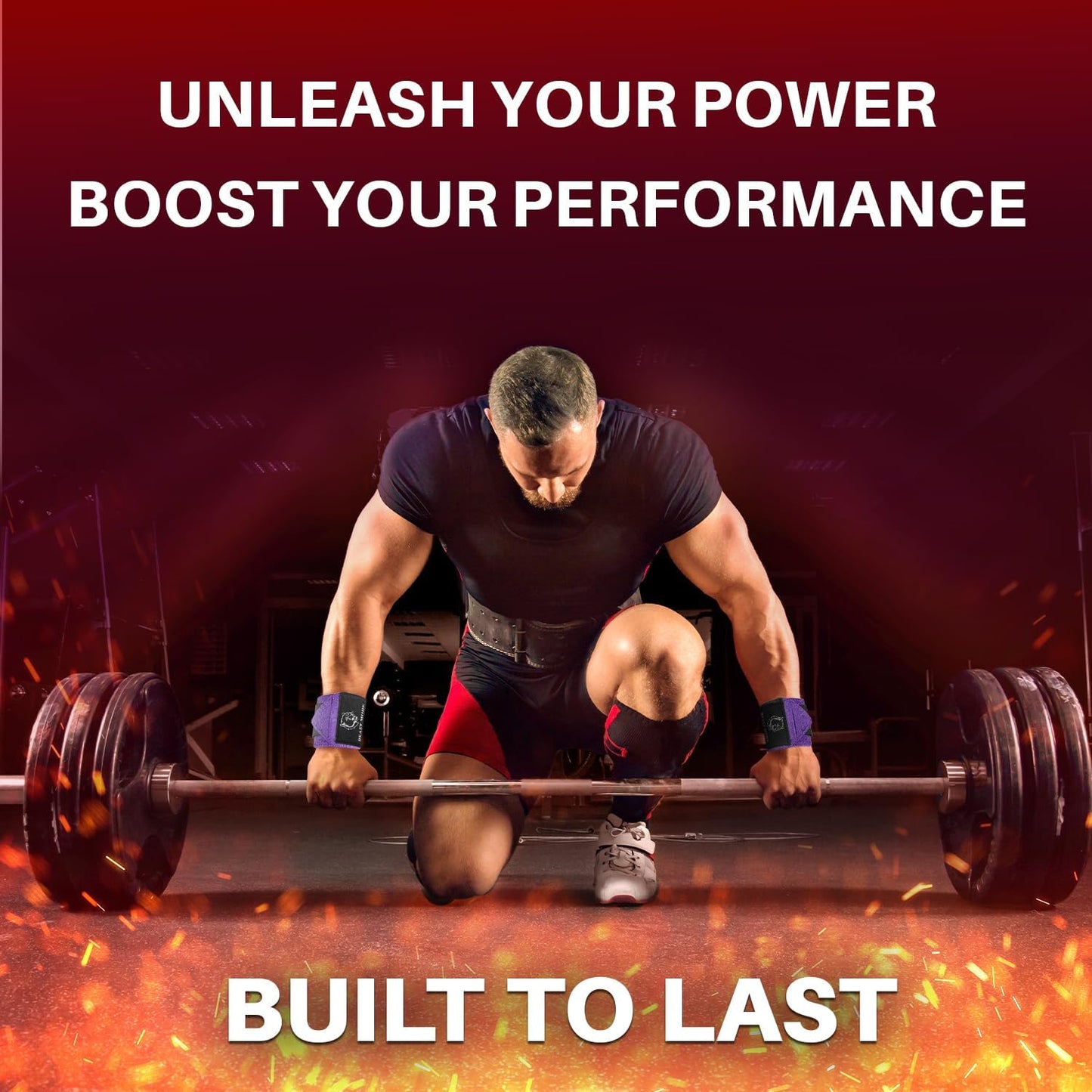 TECEUM Weightlifting Wrist Wraps with Thumb Loop â€“ Gray â€“ Queen of Lifts â€“ 18 inch â€“ Heavy-Duty Workout Wrist Support & Protection â€“ Ideal for Powerlifting, Strength Training, Bodybuilding