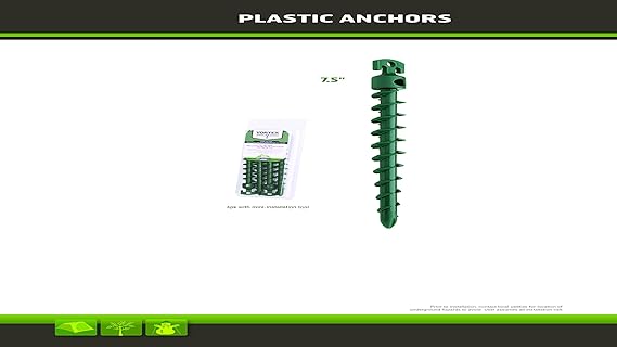 7.5-Inch Heavy Duty Spiral Ground Anchors – 4-Pack Multipurpose Outdoor Stakes for Tents, Gardening, and Landscaping