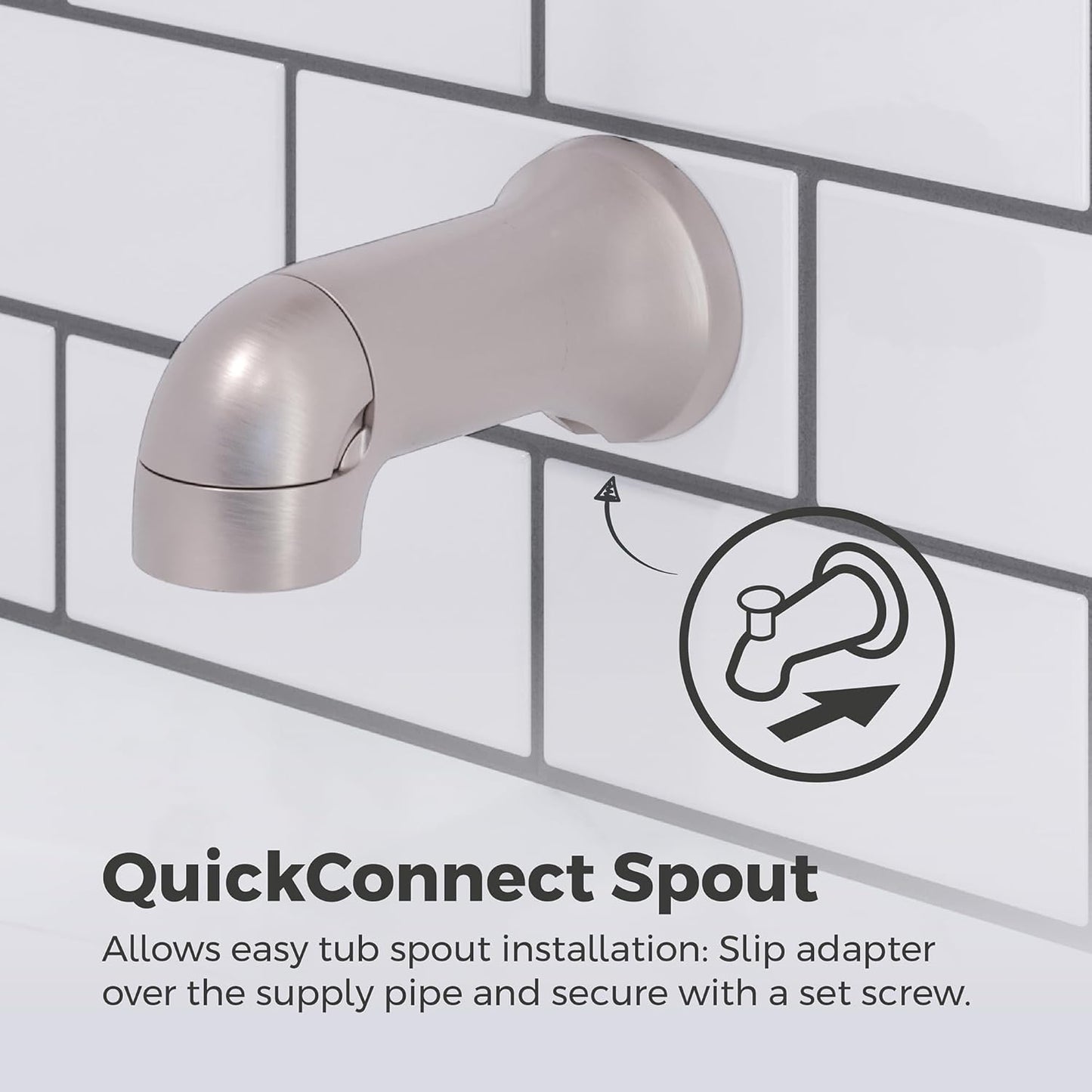 Pfister Vedra Tub & Shower Trim Kit, Valve and Cartridge Included, 1-Handle, Polished Chrome Finish, 8P8WS2VEDC