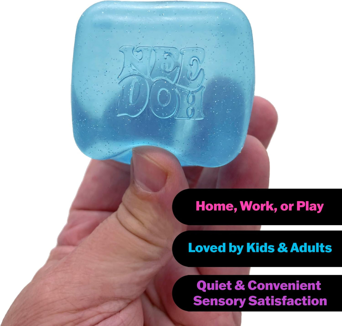 Sensory Squishy Cube Toy – Solid Stress Relief Fidget – 2.25" – Random Color