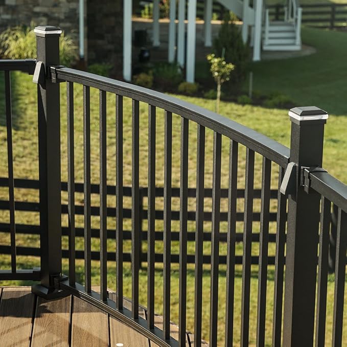 Trex LED Aluminum Post Cap Light, BKALCAPLED25, Charcoal Black/Classic White/Bronze