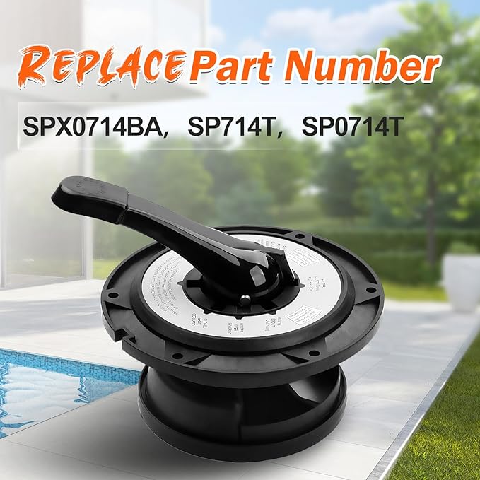 Hayward SPX0714BA Key, Cover and Handle Assembly Replacement for Hayward SP0714T Multiport Valves and Sand Systems