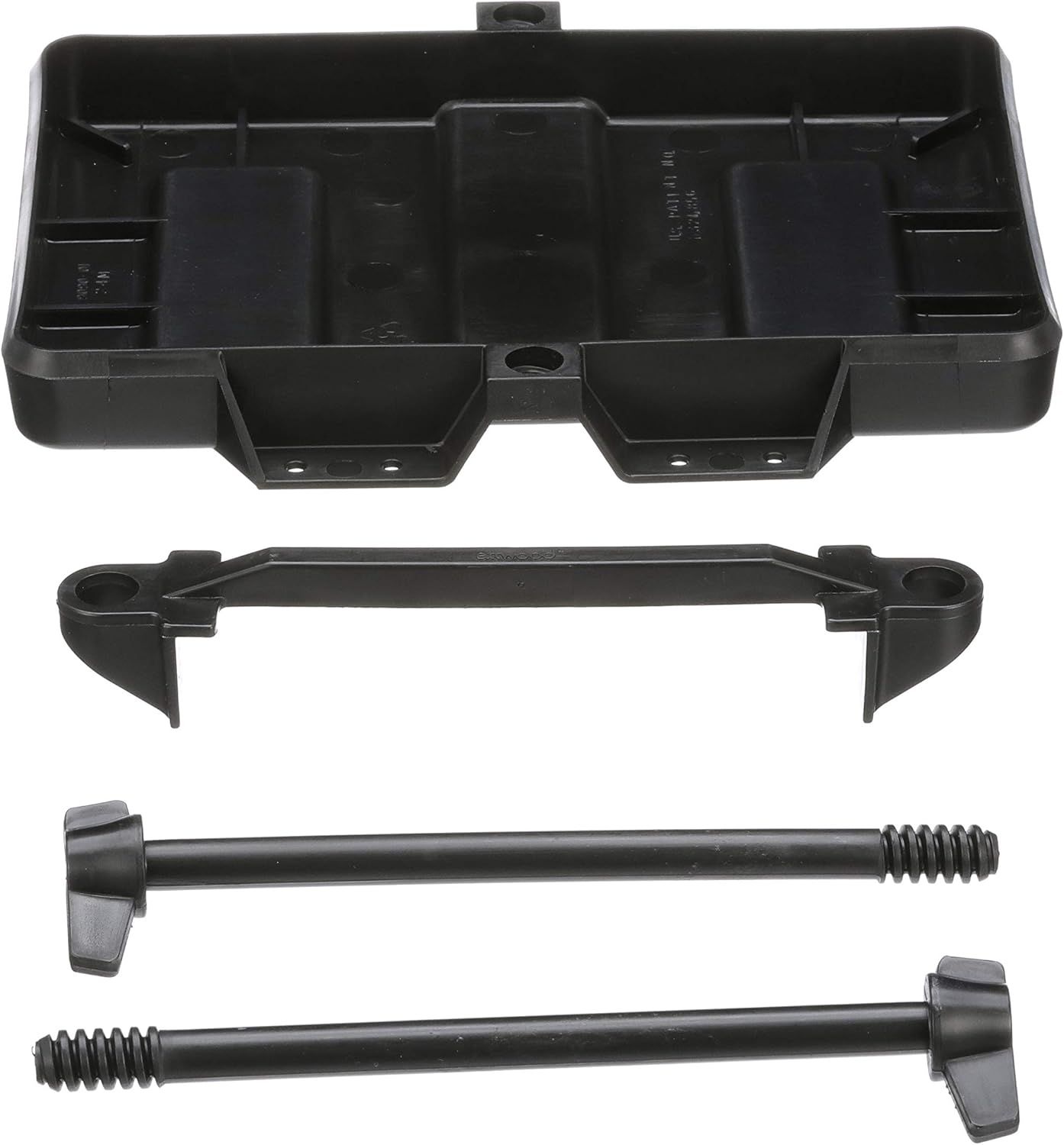 Attwood 9090-5 Adjustable Battery Tray, for 27/27m Series Batteries, Heavy-Duty Black Plastic, Height-Adjustable Crossbar