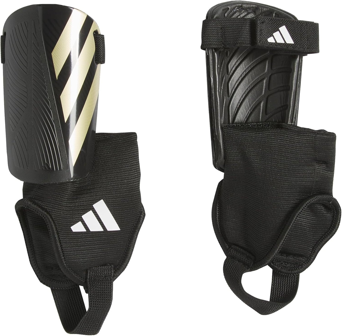 adidas unisex-kids Tiro Match Shinguard, Black/Gold Metallic/White, Large