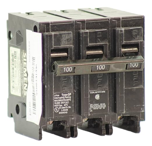 SIEMENS Q3100 100-Amp Three Pole Type QP Circuit Breaker