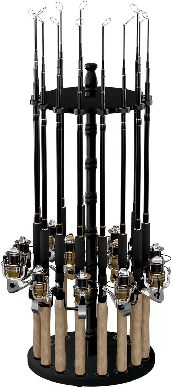 Fishing Rod Rack Stand – Holds 16 Rods
