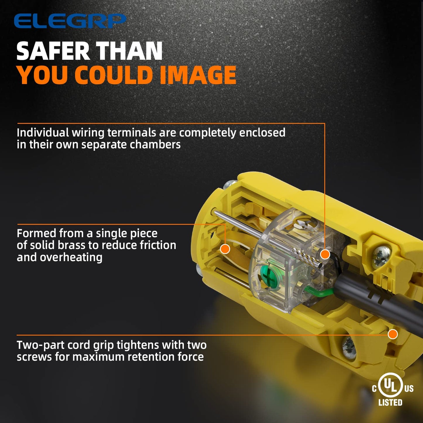 NEMA 5-15R Electrical Connector 15A 125V – Grounded Replacement Cord Outlet - Yalz Store