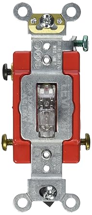 Heavy-Duty 3-Way Illuminated Toggle Switch – Professional Grade 20A Pilot Light Wall Switch - Yalz Store