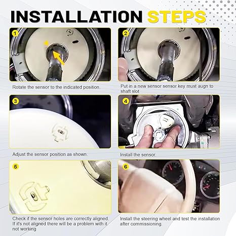 CL8Z-3F818-A Power Steering Torque Sensor Compatible with Ford Escape2008-2012, Steering Rotation Sensor with Alignment for Mercury Mariner 2008-2011