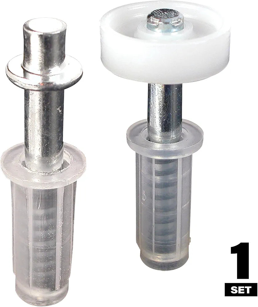 Bi-Fold Door Top Pivot & Guide Wheel Set – 2 Pack, Mill Finish - Yalz Store