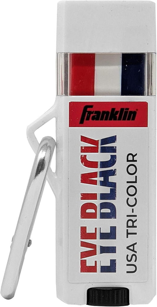 Franklin Sports Baseball Eye Black - Red, White + Blue USA Stick for Kids Adults Multi Color Softball