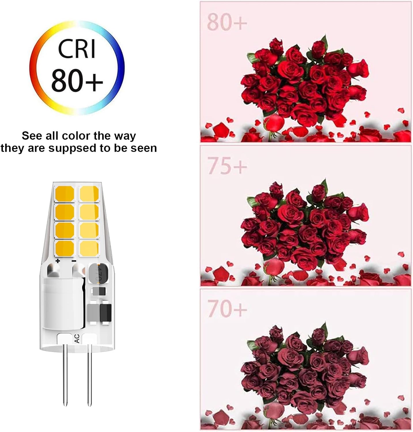 12V G4 LED Bulb 3W Warm White – Bi-Pin LED Bulbs for Under Cabinet Lighting (10 Pack) - Yalz Store