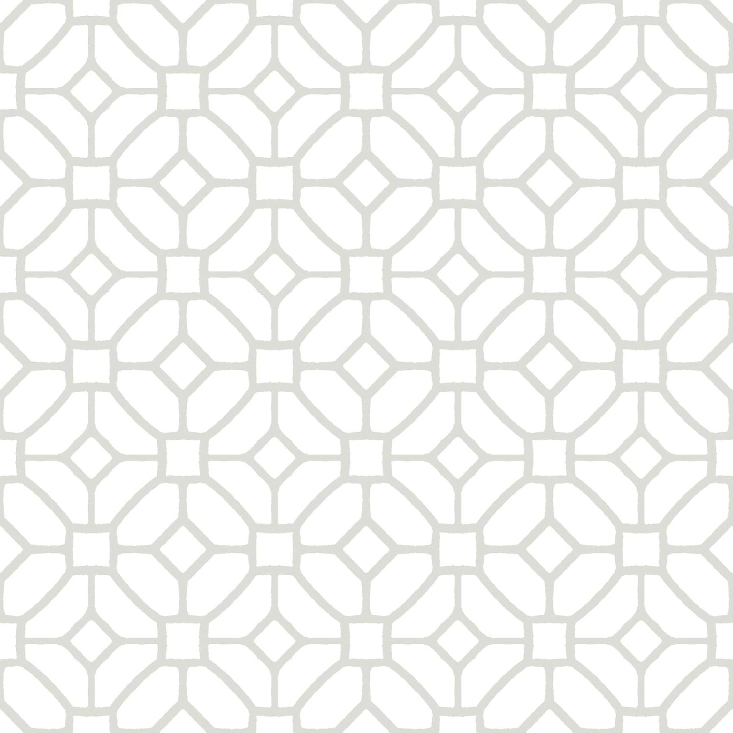 Peel and Stick Vinyl Floor Tiles - Classic Grey & White Lattice Pattern - Water Resistant Self-Adhesive Tiles for Kitchen, Bathroom, Entryway - 10 Pack (10 sq ft)