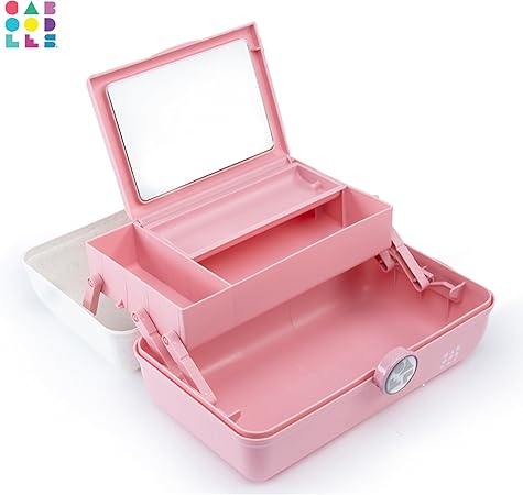 Classic Vanity & Accessory Case (Pink/White)