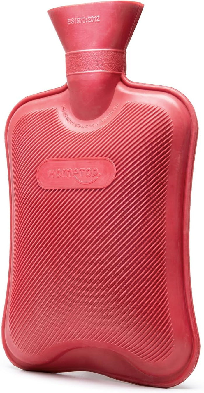 HomeTop Classic Rubber Hot Water Bottle – Red