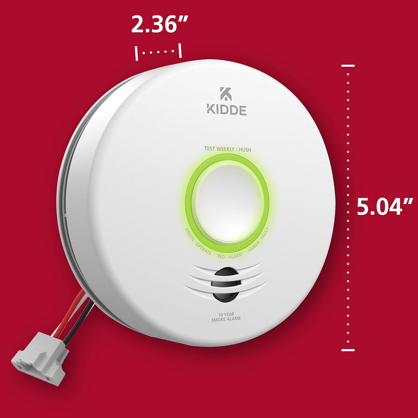 Kidde Smart Smoke Detector, WiFi, Alexa Compatible Device, Hardwired w/Battery Backup, Voice & App Alerts