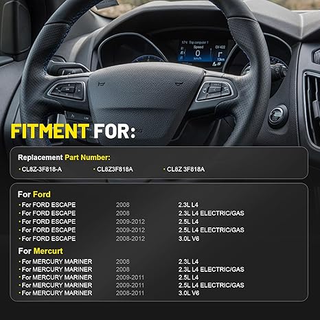 CL8Z-3F818-A Power Steering Torque Sensor Compatible with Ford Escape2008-2012, Steering Rotation Sensor with Alignment for Mercury Mariner 2008-2011