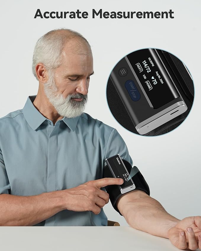 Checkme BP2A Blood Pressure Monitor for Home Use Upper Arm - Bluetooth BP Machine Cuff, Accurate Digital Readings in 30 Seconds, Unlimited Data Stored in App for iOS & Android, FSA/HSA Eligible