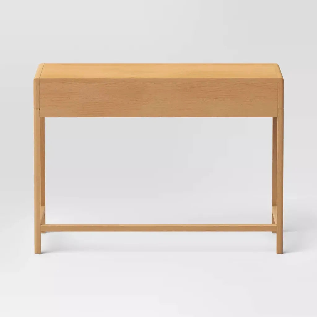 Better Homes & Gardens Springwood Caning Desk, Light Honey Finish - Yalz Store