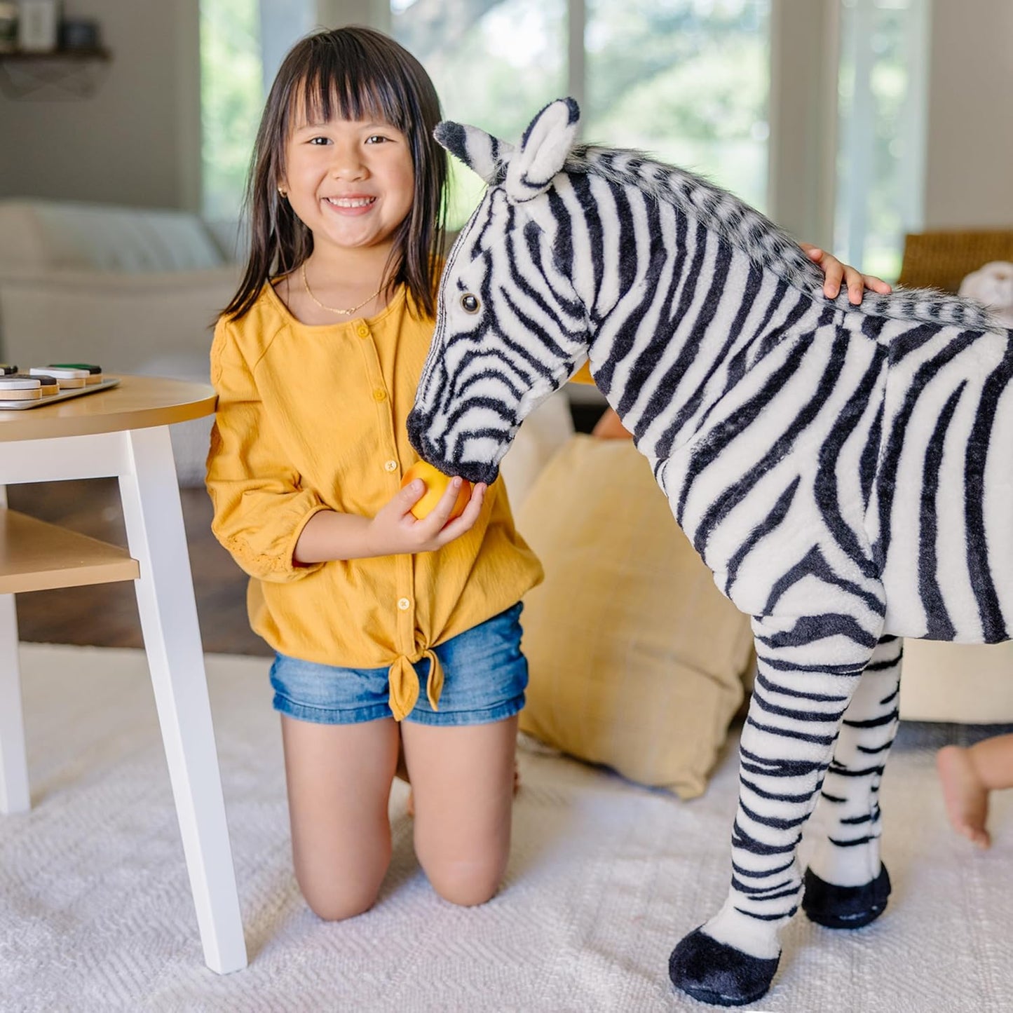 Giant Striped Zebra Plush – Realistic, Nearly 3 Feet Tall