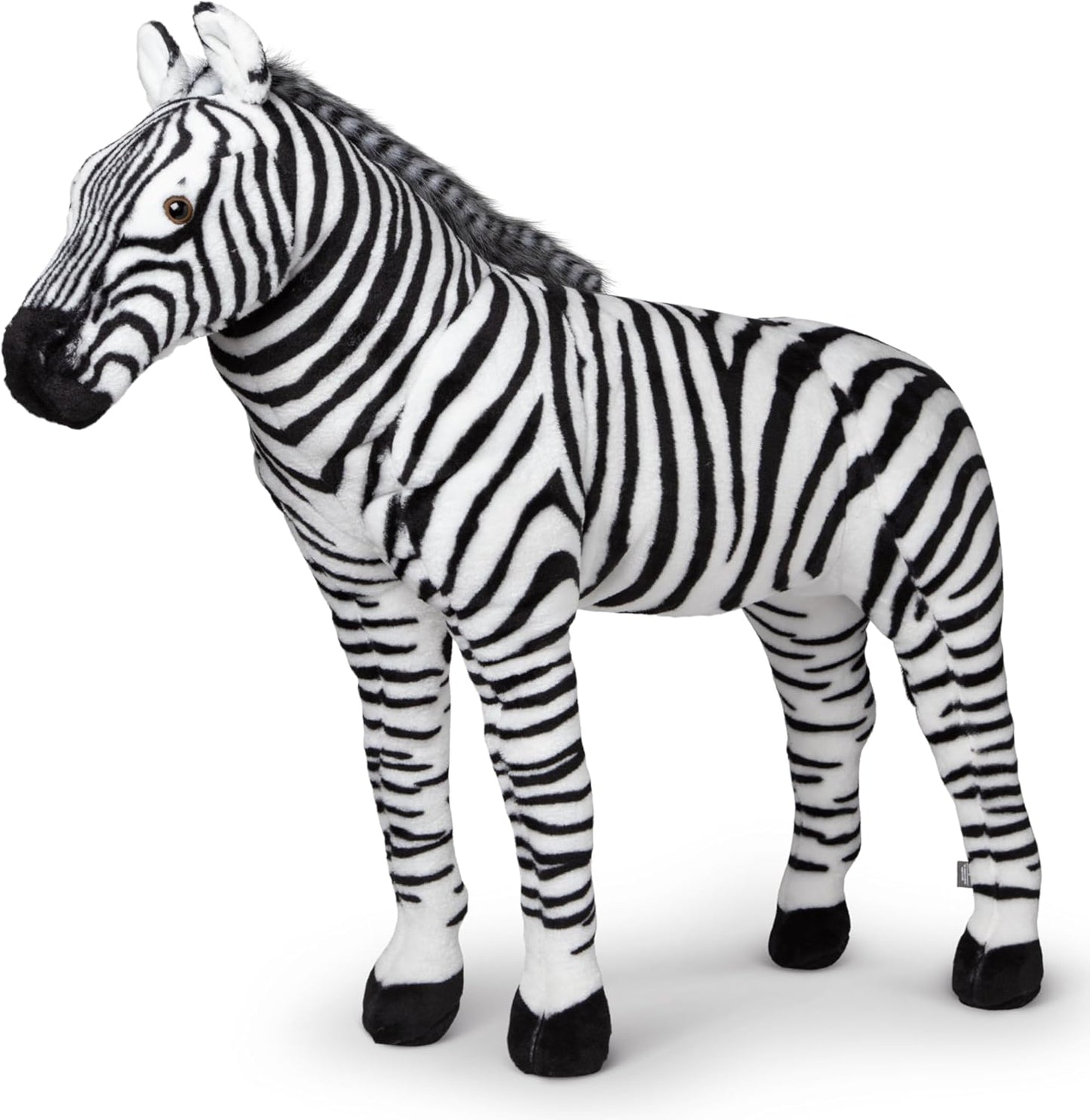 Giant Striped Zebra Plush – Realistic, Nearly 3 Feet Tall