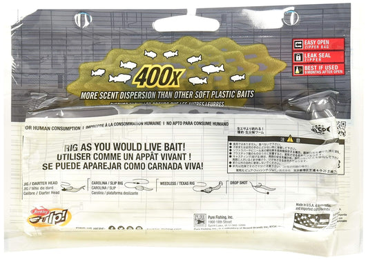 Berkley Gulp! Ghost Shrimp Chartreuse Belly, 3-Inch