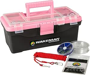 Multi-Purpose Organizer & Fishing Tackle Box - Pink & Black
