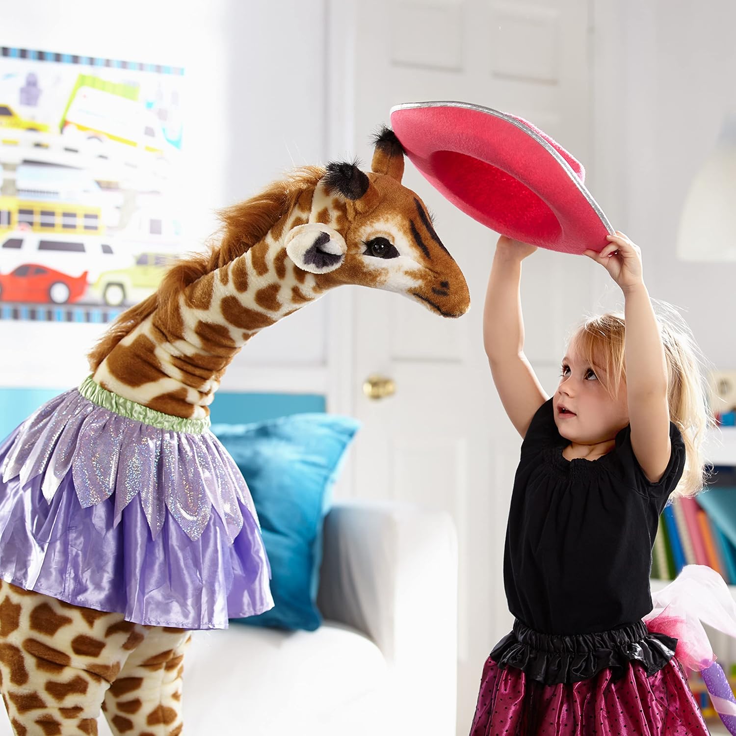 Giant Giraffe Plush – Lifelike, Oversized Stuffed Animal - Yalz Store