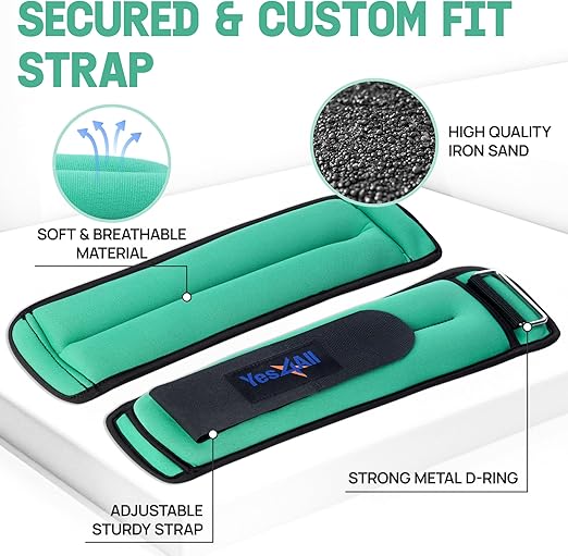 Adjustable Ankle & Wrist Weights – Pair (2–10 lbs) - Yalz Store