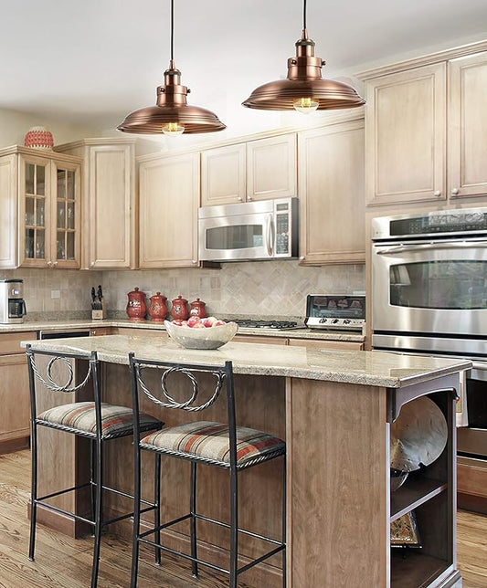 JONATHAN Y JYL9529A Bedford 11" Adjustable Iron Industrial Rustic LED Pendant, Bohemian, Classic, Coastal, Cottage, Farmhouse, Industrial, Rustic, Southwestern, Transitional, Kitchen, Foyer, Copper