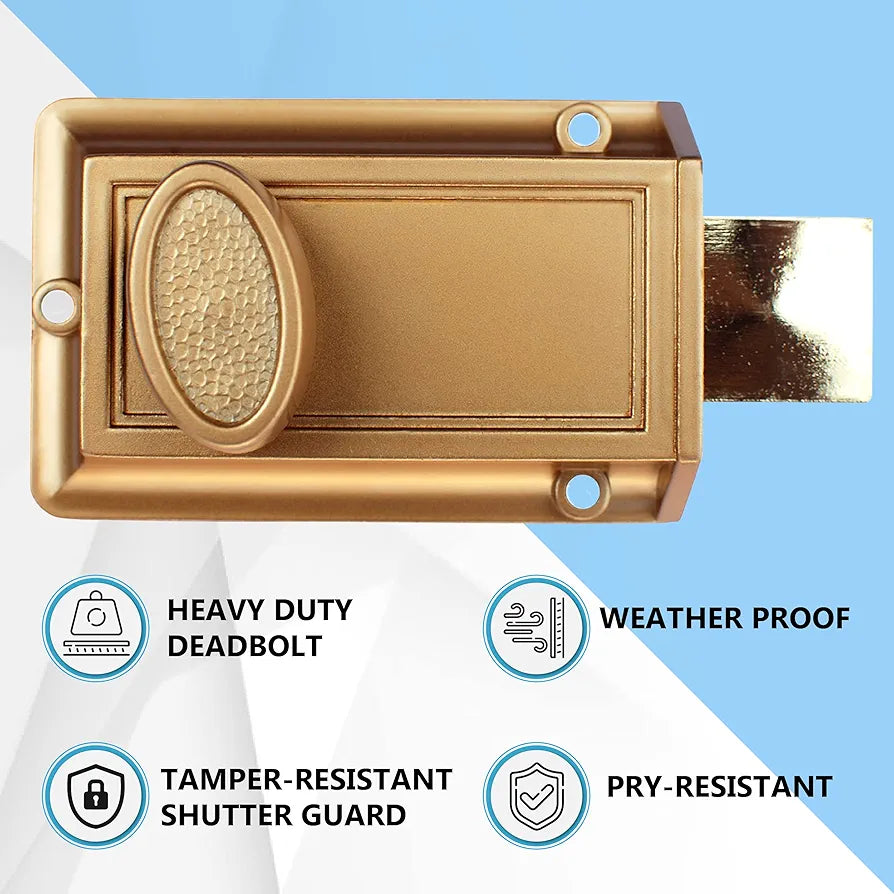 Bronze Single Cylinder Deadbolt Lock with 5-Pin Keyed Security