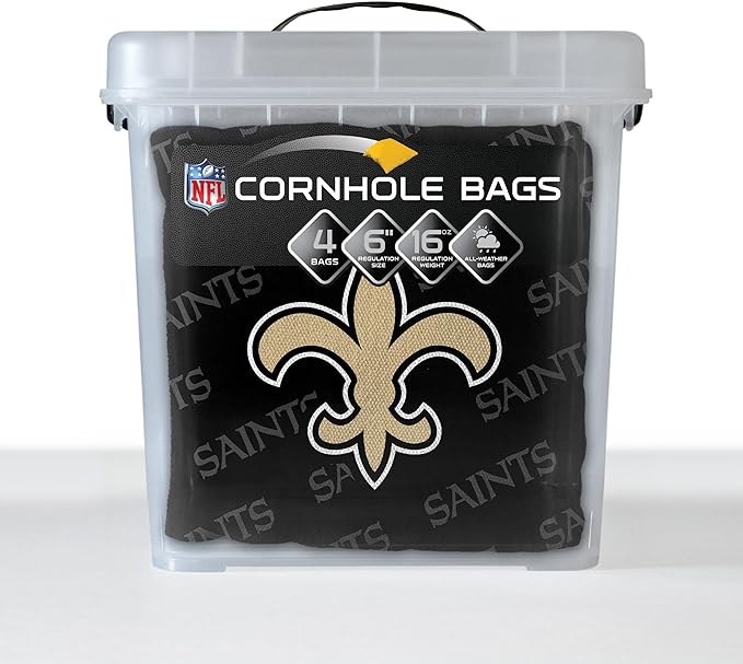 YouTheFan NFL New Orleans Saints Cornhole Bags - 4PK - Black