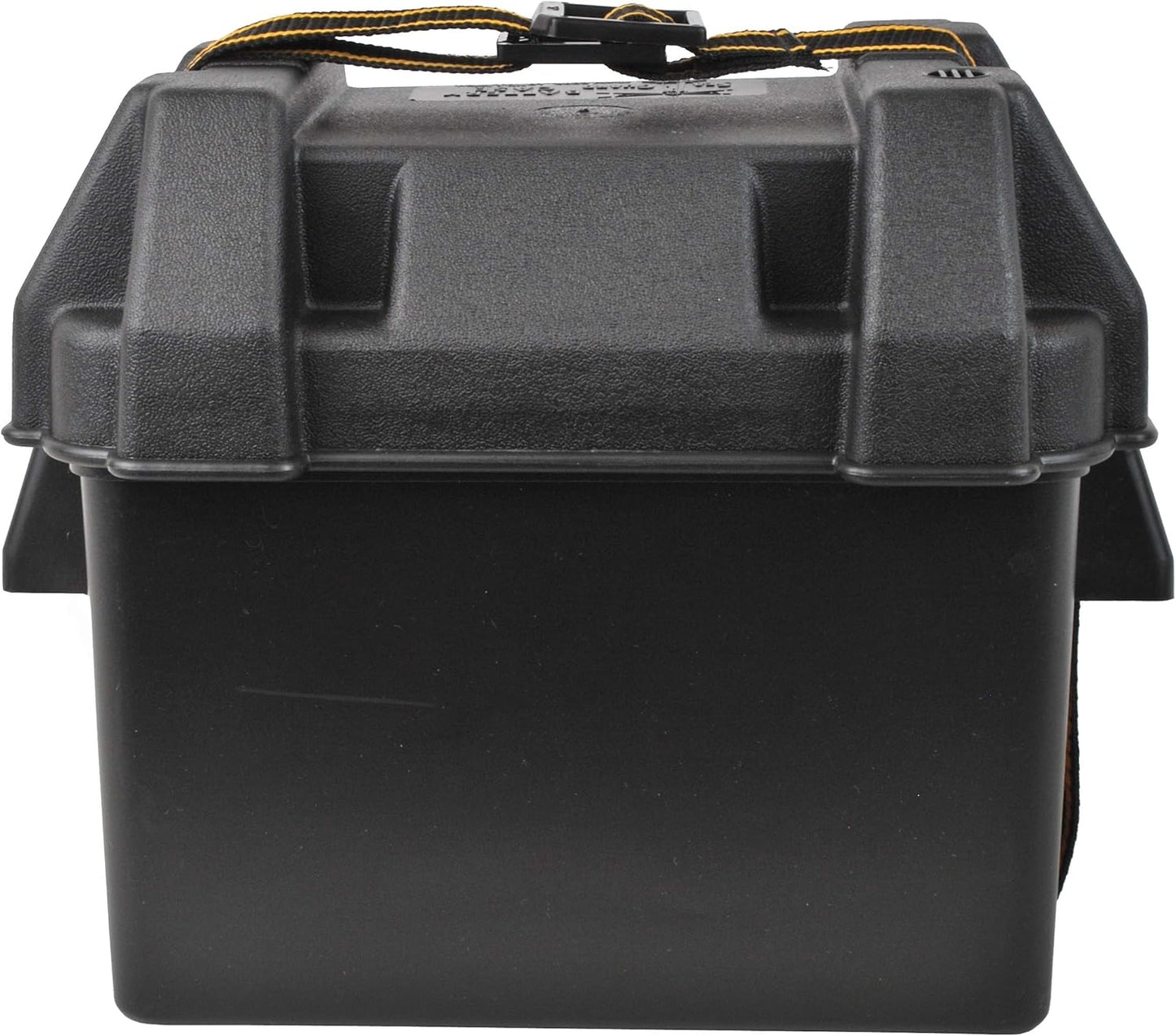 Attwood 9082-1 U1 Small Series 16 Vented Marine Boat Battery Box with Mounting Kit and Strap, Black, One Size