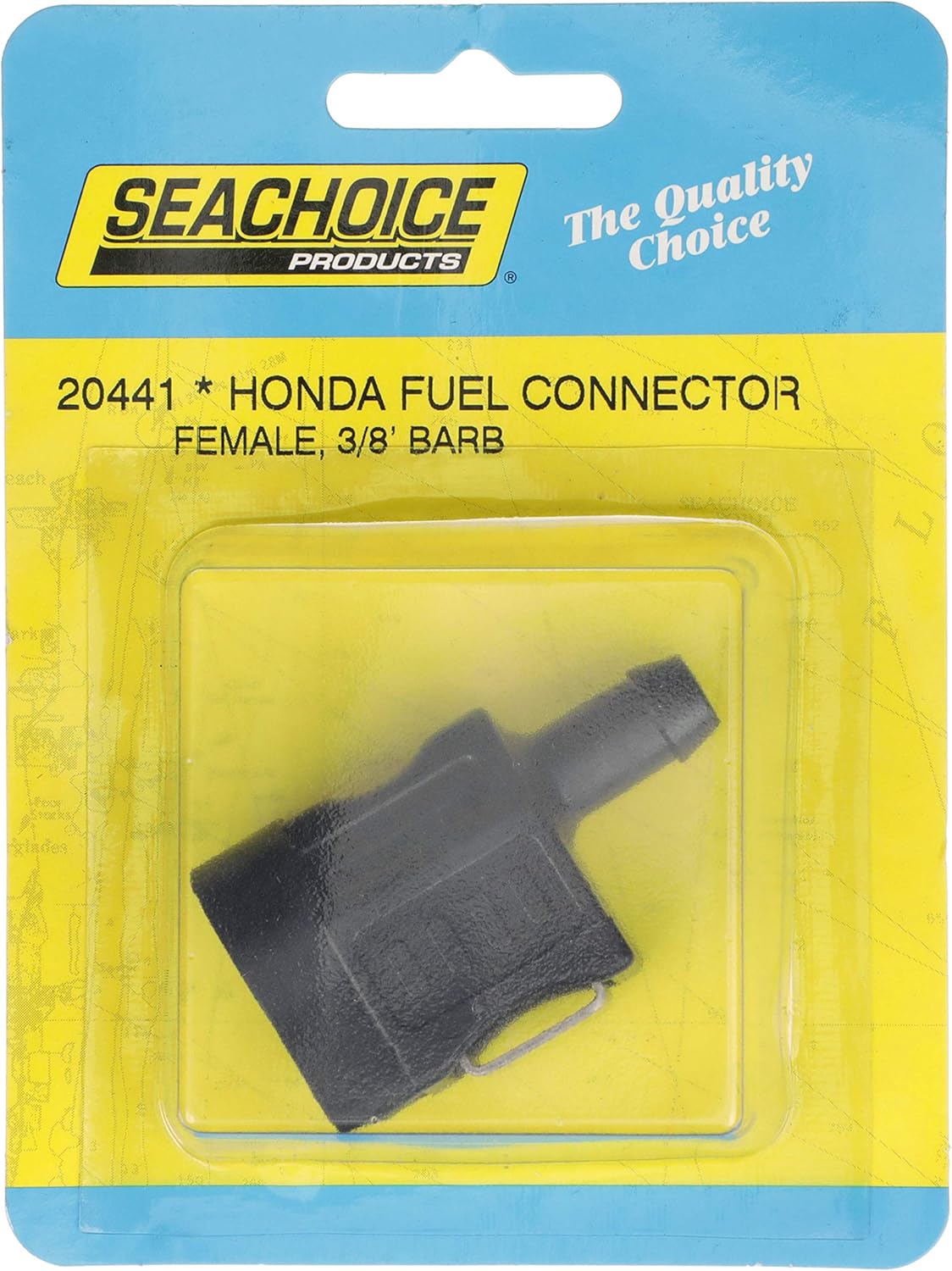 Seachoice Deluxe Fuel Connector for Honda, Female, 3/8 In. Barb Black