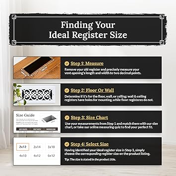 Decorative Floor Register Vent Cover – 4" x 14" Satin Brass Finish - Yalz Store