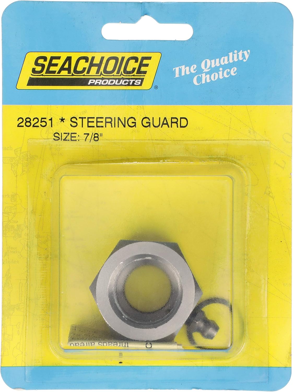 Seachoice Steering Guard, 7/8 In. Thread, For Honda, Mercury, Mariner, Johnson, Evinrude, Nissan, Suzuki, Tohatsu, Yamaha and Force