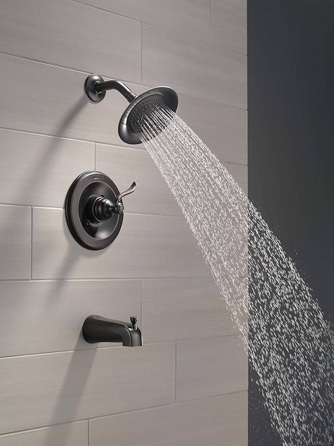 Delta BT14496-OB Windemere Function Tub Trim Kit with Single-Spray Head Shower Faucet, Without Rough, Oil Rubbed Bronze