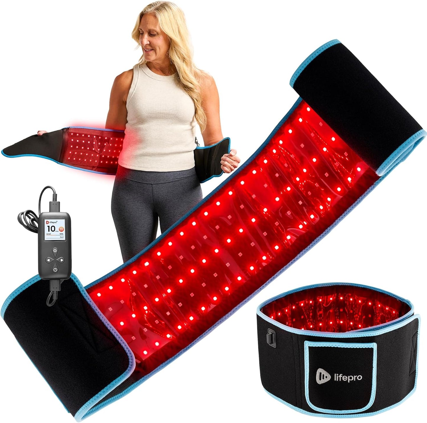 Lifepro Red Light Therapy Belt - Infrared & Near Infrared Pain Relief Device