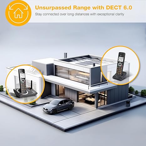 AT&T 4-Handset DECT 6.0 Expandable Cordless Home Phone with Large Display, Big Buttons, Answering Machine, Smart Call Blocker, Bluetooth Connect to Cell, Long Range, Caller ID, Speakerphone: DL72419