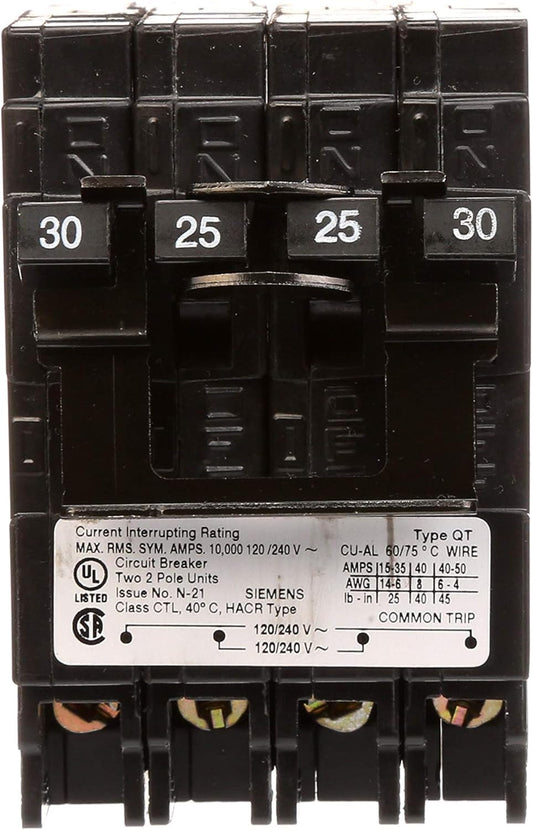 30/25 Amp Quad Circuit Breaker