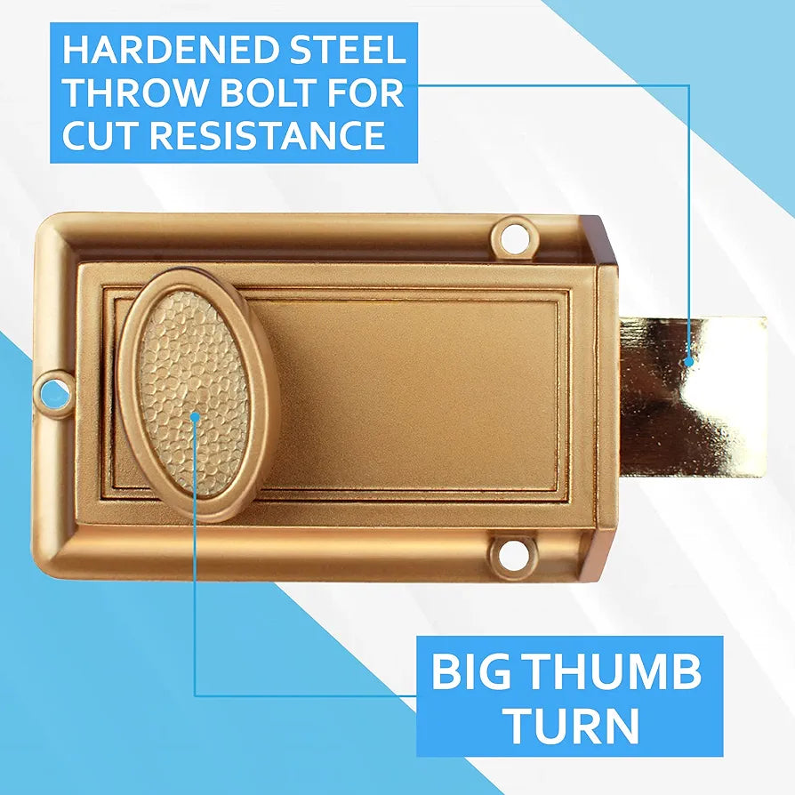 Bronze Single Cylinder Deadbolt Lock with 5-Pin Keyed Security