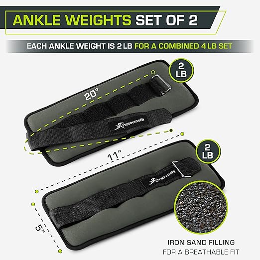 Adjustable Ankle & Wrist Weight Set – Pair (Multiple Weight Options) - Yalz Store
