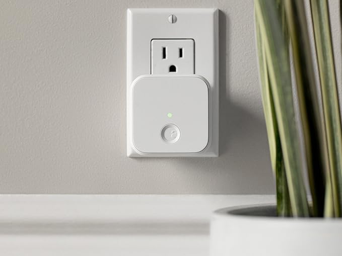 August Home Connect Wi-Fi Bridge, Remote Access, Alexa Integration for Your August Smart Lock, white, 1.5 x 2.4 x 2.4"