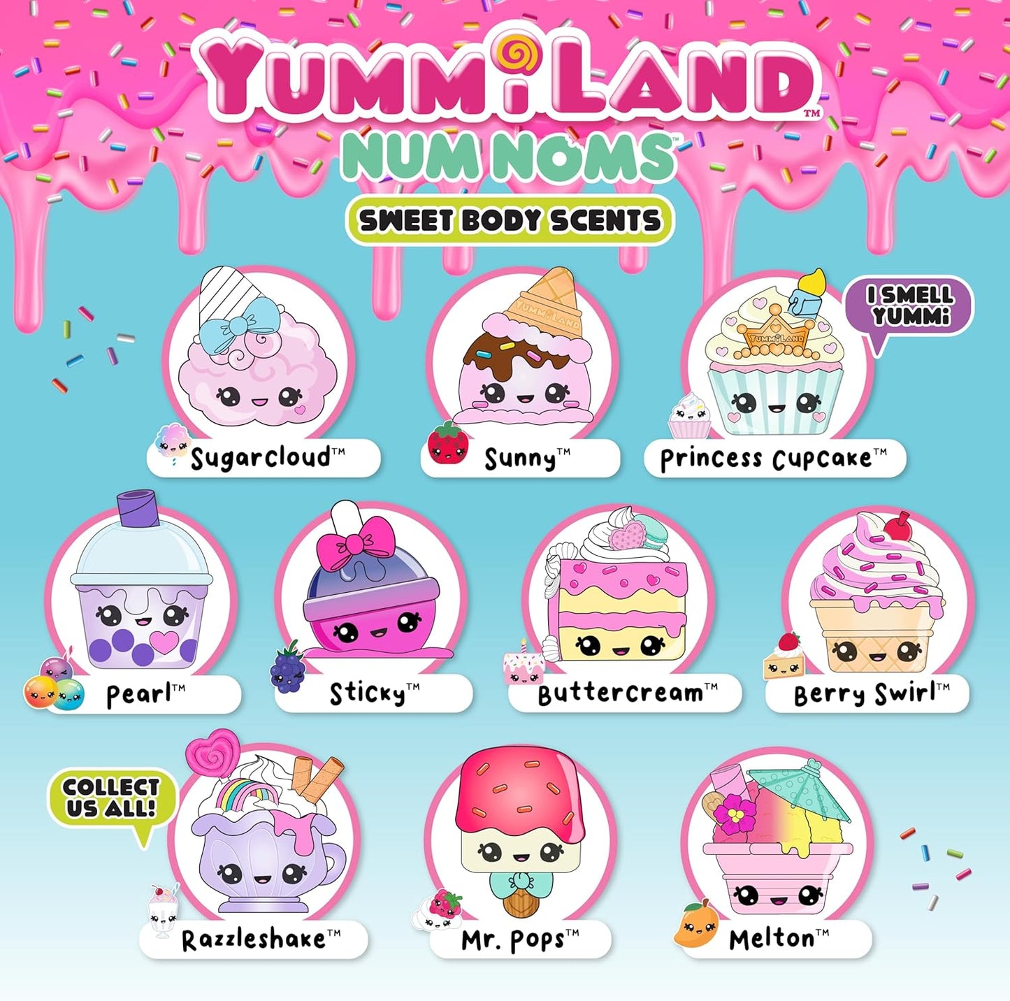 Lot Of 3 New In Package Yummiland Num Nom Body Scents Blind Bags MGA Yummi Land