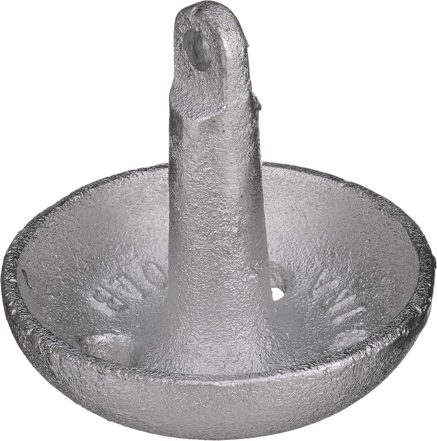 Attwood 9942-1 Cast Iron Steel Mushroom Anchor, 10-Pounds, Aluminum-Plated Silver Finish