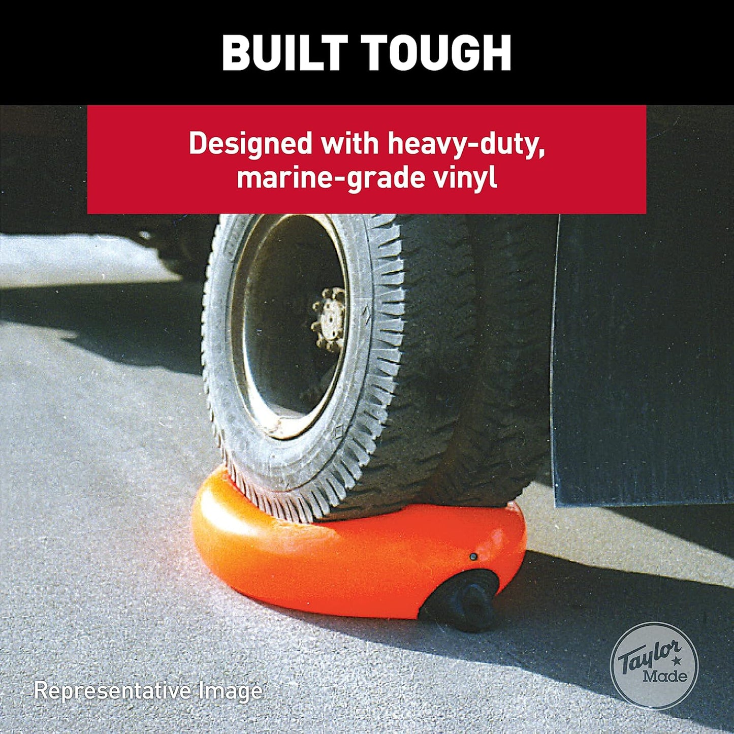 Taylor Made Products 61140 Tuff End Inflatable Vinyl Boat Buoy, Orange, 9 inch Diameter