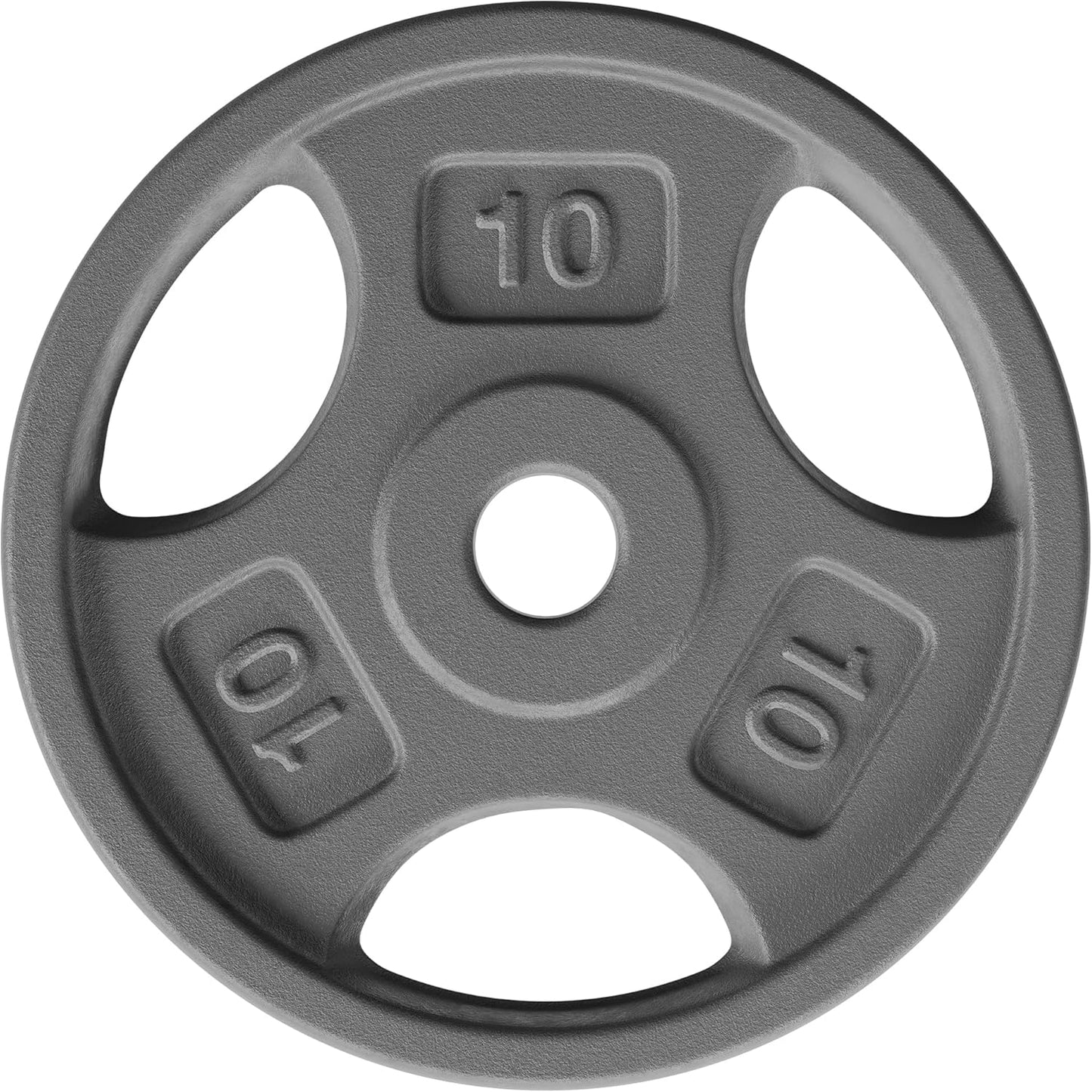 Yes4All 1 Inch Grip Cast Iron Weight Plates for Dumbbells â€“ Standard Weight Plates - 10lb - Single